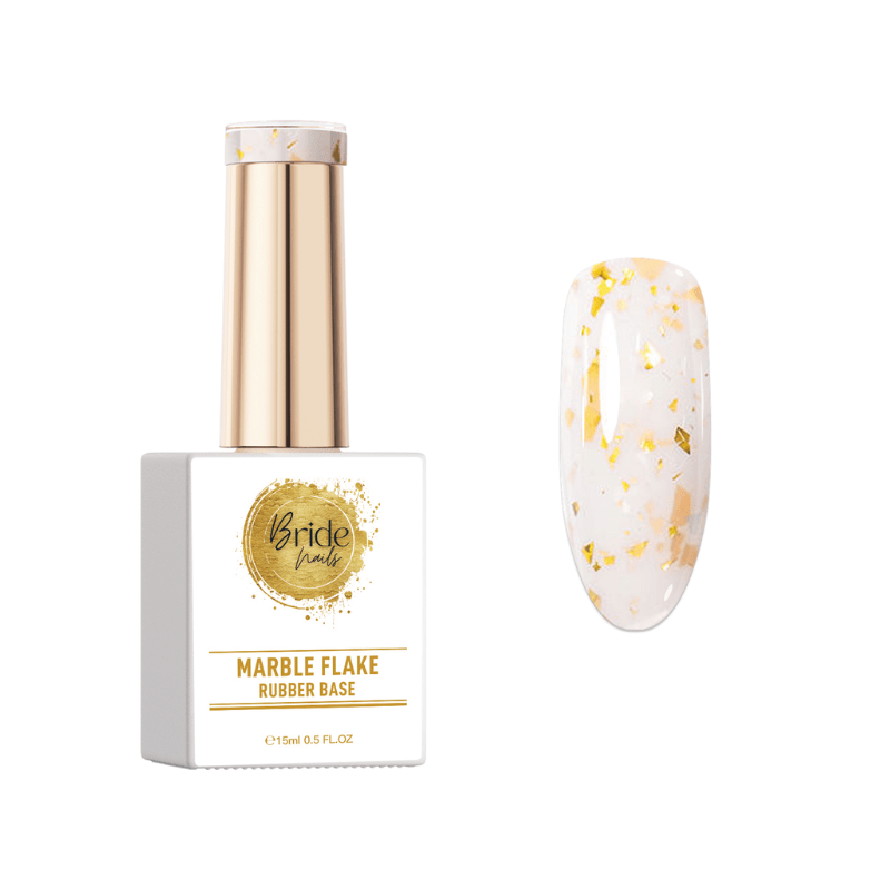 Marble Flake Rubber Bāzes laka Milky #001 15ml