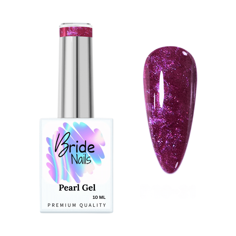 Pearl Gel – Efektgēllaka Tumši sarkana #21 10ml