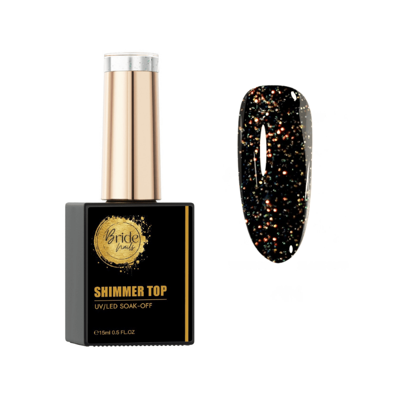 Shimmer virskārta ar zelta mirdzumu 15ml