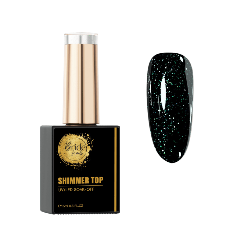 Shimmer virskārta ar zaļu mirdzumu 15ml
