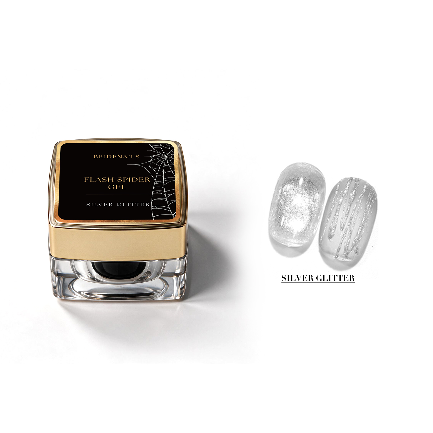 spider silver glitter